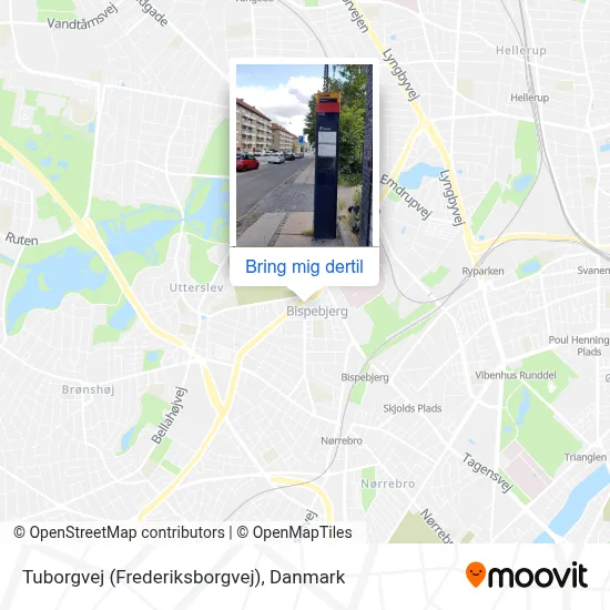 Tuborgvej (Frederiksborgvej) kort