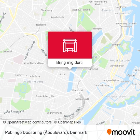 Peblinge Dossering (Åboulevard) kort
