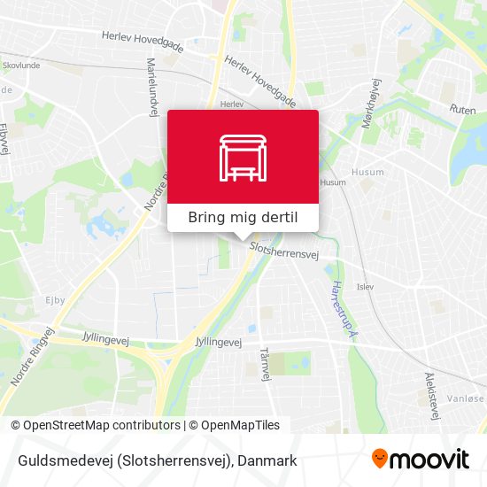 Guldsmedevej (Slotsherrensvej) kort