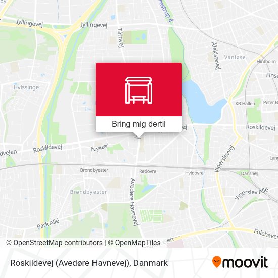 Roskildevej (Avedøre Havnevej) kort