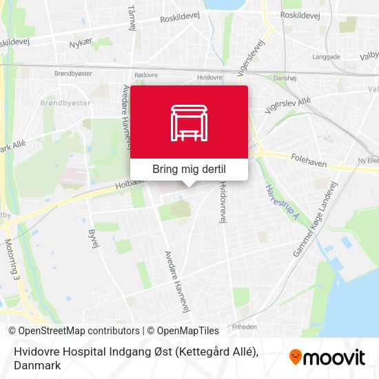 Hvidovre Hospital Indgang Øst (Kettegård Allé) kort
