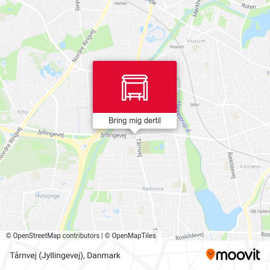 Tårnvej (Jyllingevej) kort
