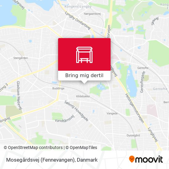 Mosegårdsvej (Fennevangen) kort