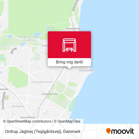 Ordrup Jagtvej (Teglgårdsvej) kort