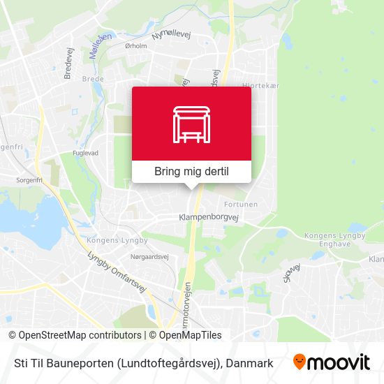 Sti Til Bauneporten (Lundtoftegårdsvej) kort