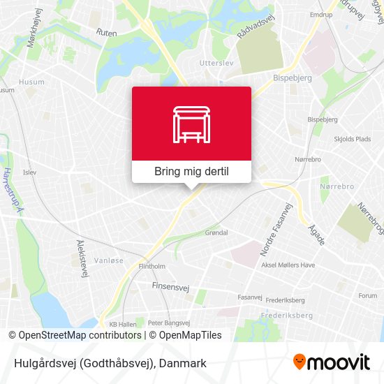 Hulgårdsvej (Godthåbsvej) kort