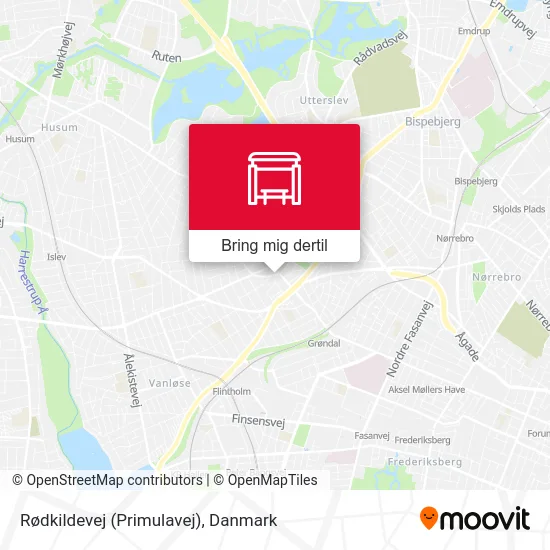 Rødkildevej (Primulavej) kort