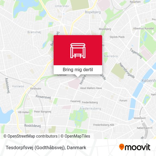 Tesdorpfsvej (Godthåbsvej) kort