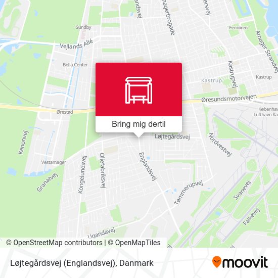 Løjtegårdsvej (Englandsvej) kort