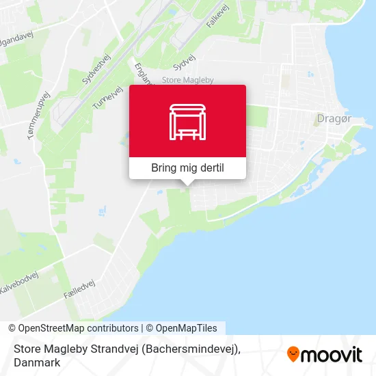 Store Magleby Strandvej (Bachersmindevej) kort