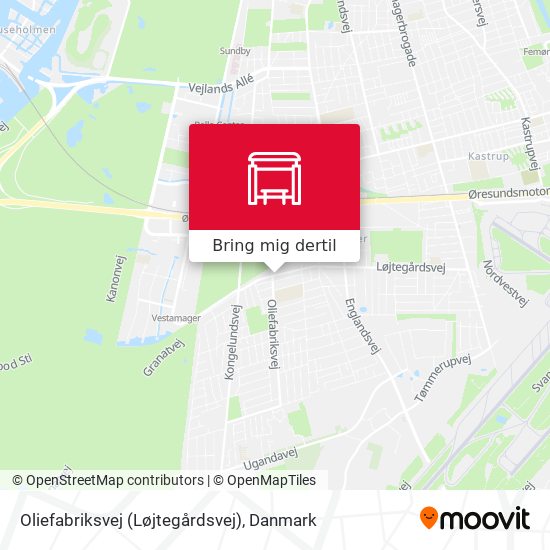 Oliefabriksvej (Løjtegårdsvej) kort