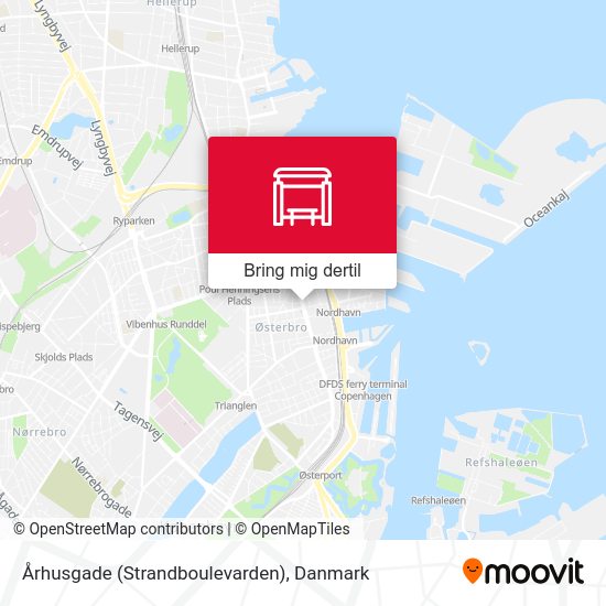 Århusgade (Strandboulevarden) kort