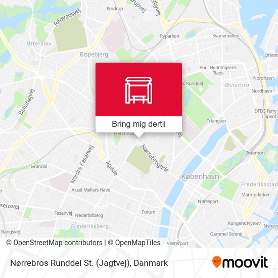 Nørrebros Runddel St. (Jagtvej) kort