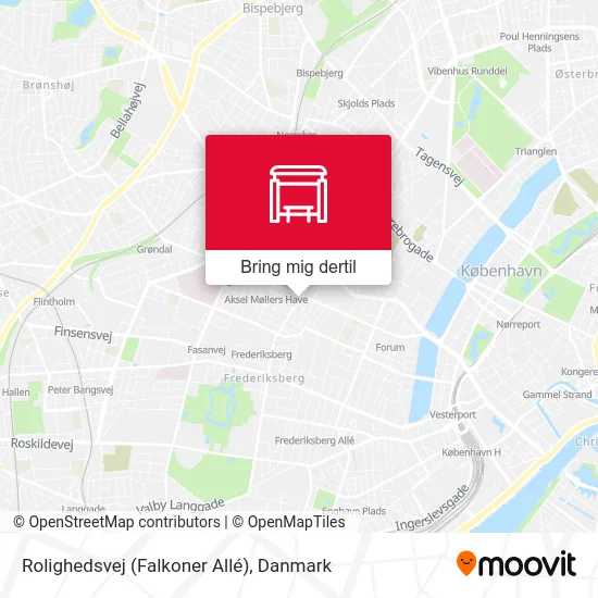 Rolighedsvej (Falkoner Allé) kort