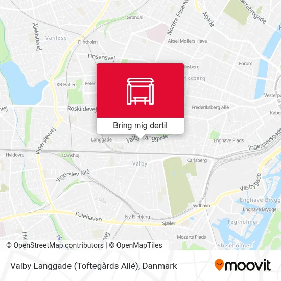 Valby Langgade (Toftegårds Allé) kort