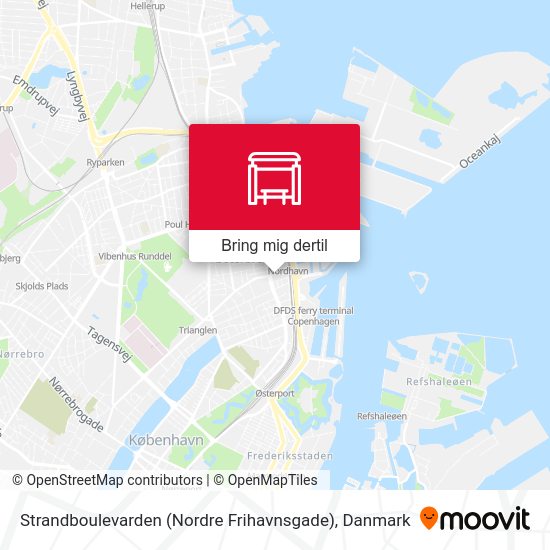 Strandboulevarden (Nordre Frihavnsgade) kort