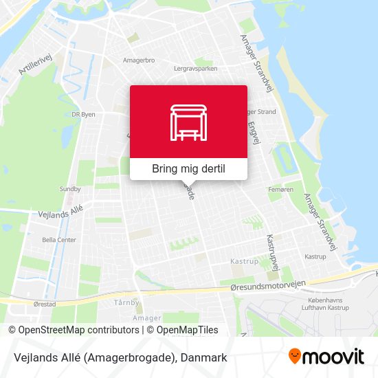 Vejlands Allé (Amagerbrogade) kort