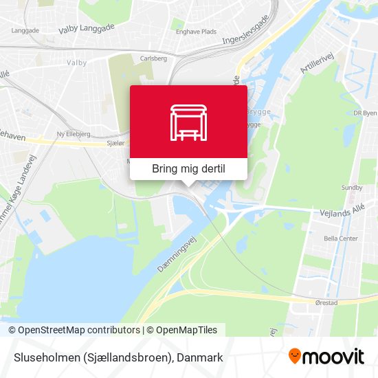 Sluseholmen (Sjællandsbroen) kort