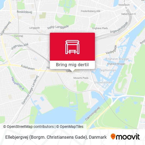 Ellebjergvej (Borgm. Christiansens Gade) kort
