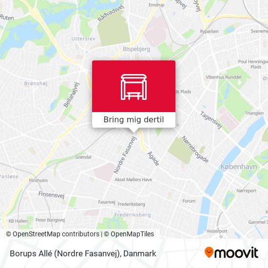 Borups Allé (Nordre Fasanvej) kort