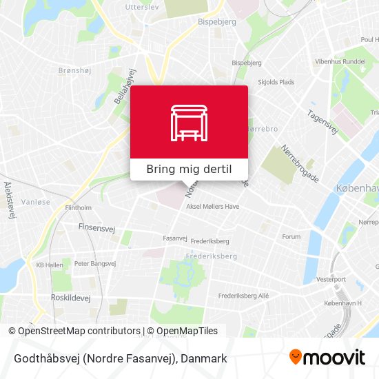 Godthåbsvej (Nordre Fasanvej) kort