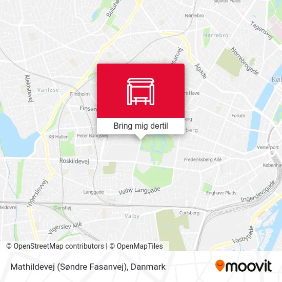 Mathildevej (Søndre Fasanvej) kort