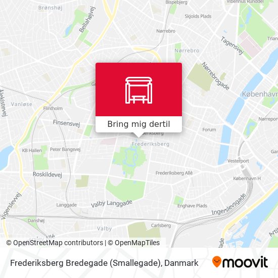 Frederiksberg Bredegade (Smallegade) kort