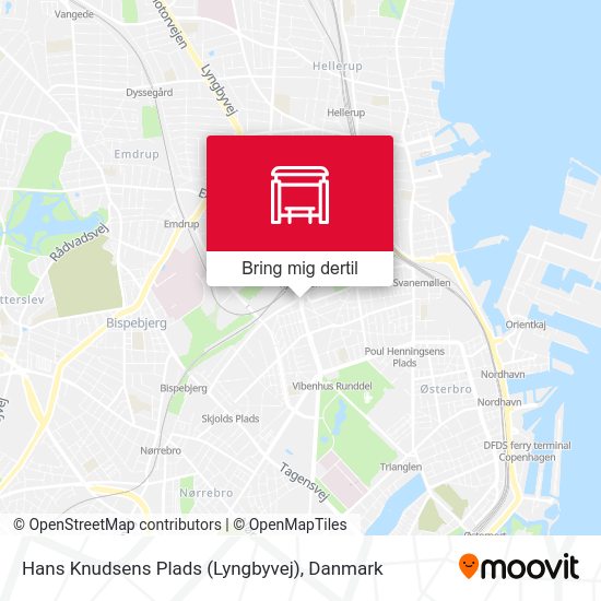 Hans Knudsens Plads (Lyngbyvej) kort