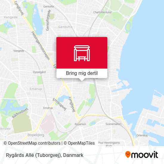 Rygårds Allé (Tuborgvej) kort