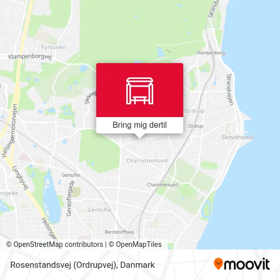 Rosenstandsvej (Ordrupvej) kort