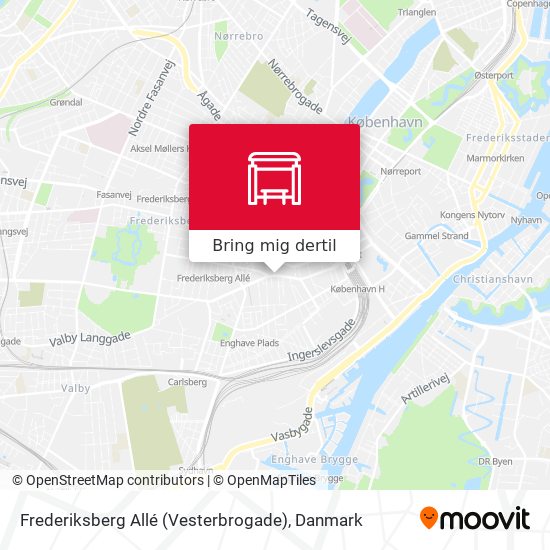Frederiksberg Allé (Vesterbrogade) kort