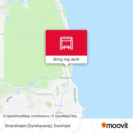 Strandvejen (Dyrehavevej) kort