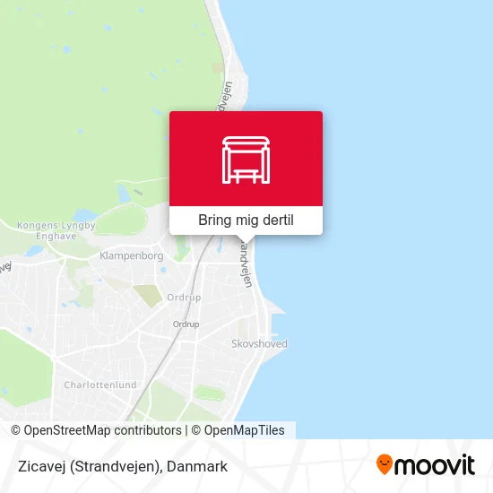 Zicavej (Strandvejen) kort