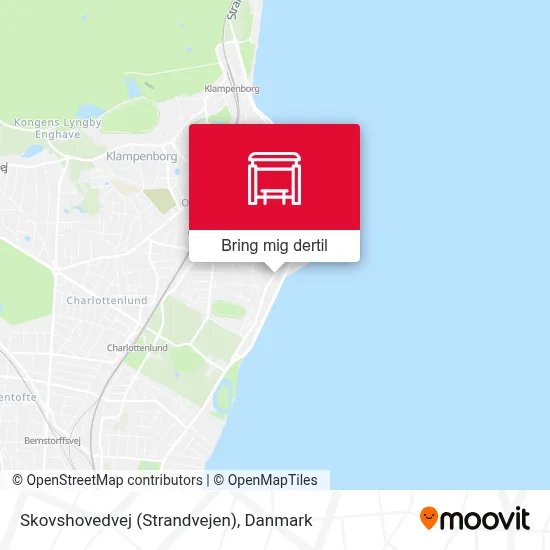 Skovshovedvej (Strandvejen) kort
