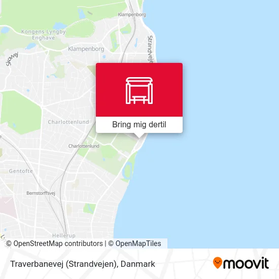 Traverbanevej (Strandvejen) kort
