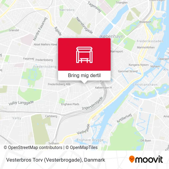 Vesterbros Torv (Vesterbrogade) kort
