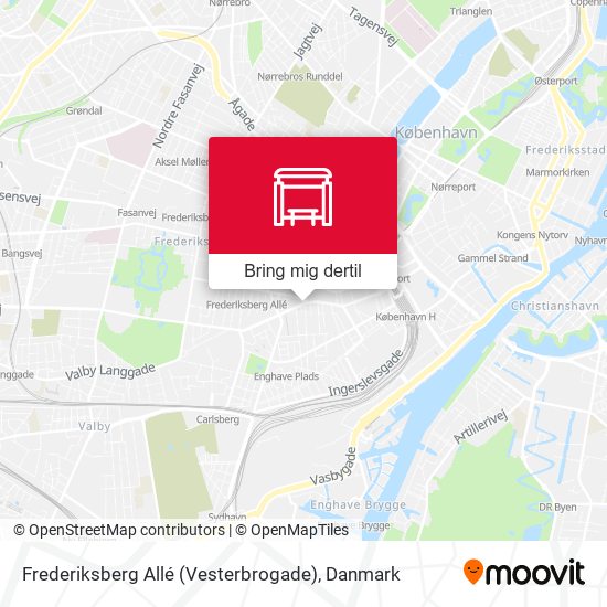 Frederiksberg Allé (Vesterbrogade) kort