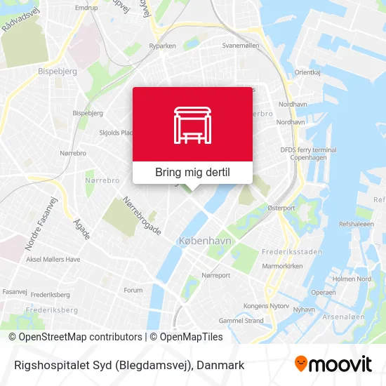 Rigshospitalet Syd (Blegdamsvej) kort