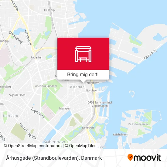 Århusgade (Strandboulevarden) kort