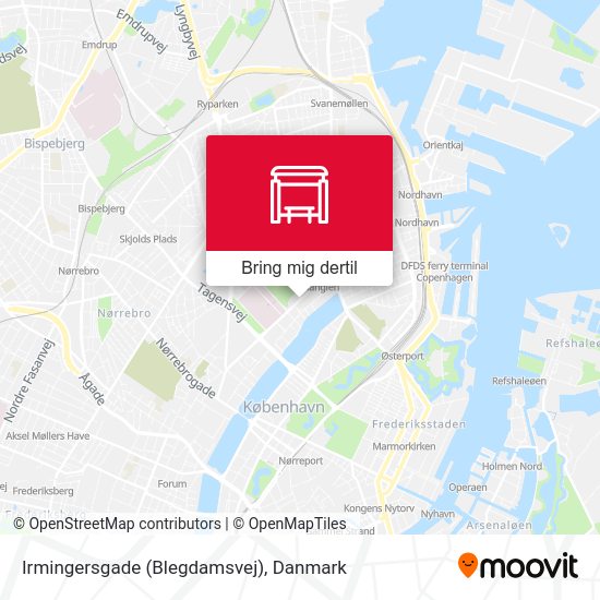 Irmingersgade (Blegdamsvej) kort