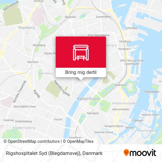 Rigshospitalet Syd (Blegdamsvej) kort