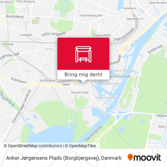 Anker Jørgensens Plads (Borgbjergsvej) kort