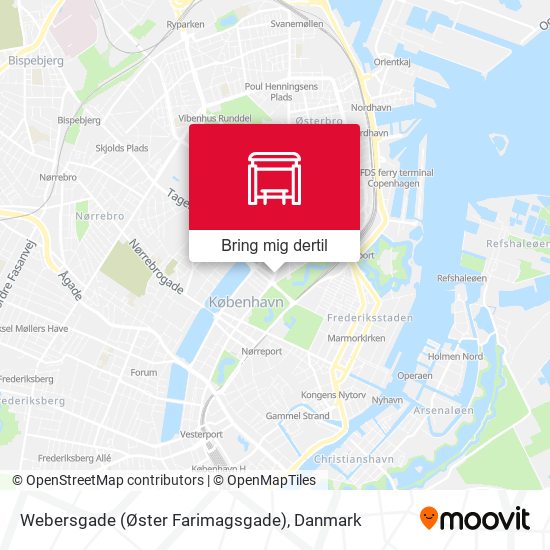 Webersgade (Øster Farimagsgade) kort