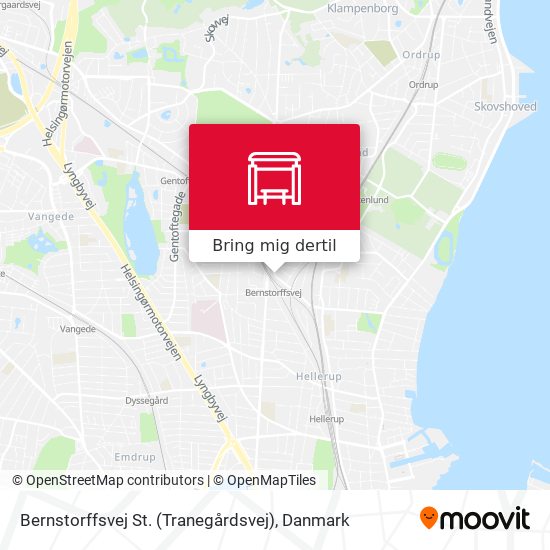 Bernstorffsvej St. (Tranegårdsvej) kort