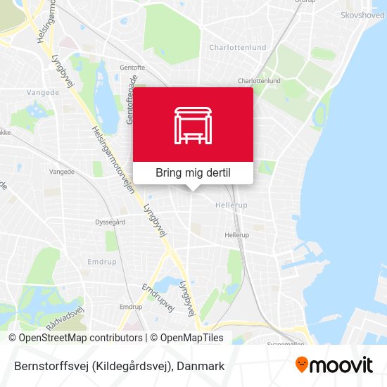 Bernstorffsvej (Kildegårdsvej) kort