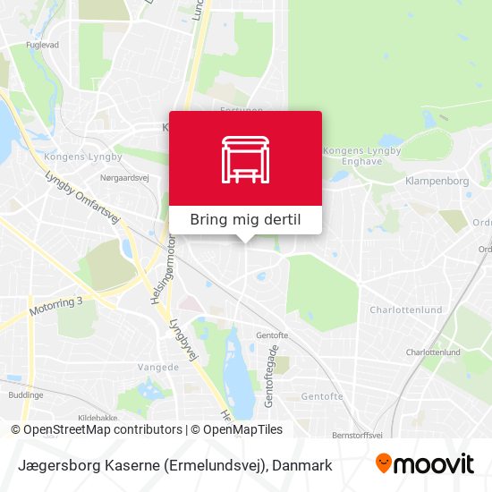 Jægersborg Kaserne (Ermelundsvej) kort