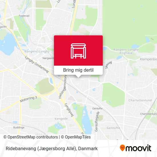 Ridebanevang (Jægersborg Allé) kort