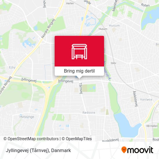 Jyllingevej (Tårnvej) kort