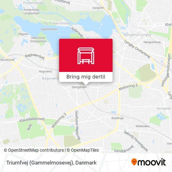 Triumfvej (Gammelmosevej) kort