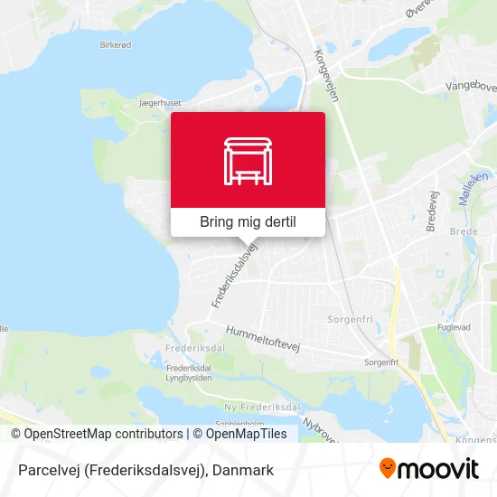 Parcelvej (Frederiksdalsvej) kort